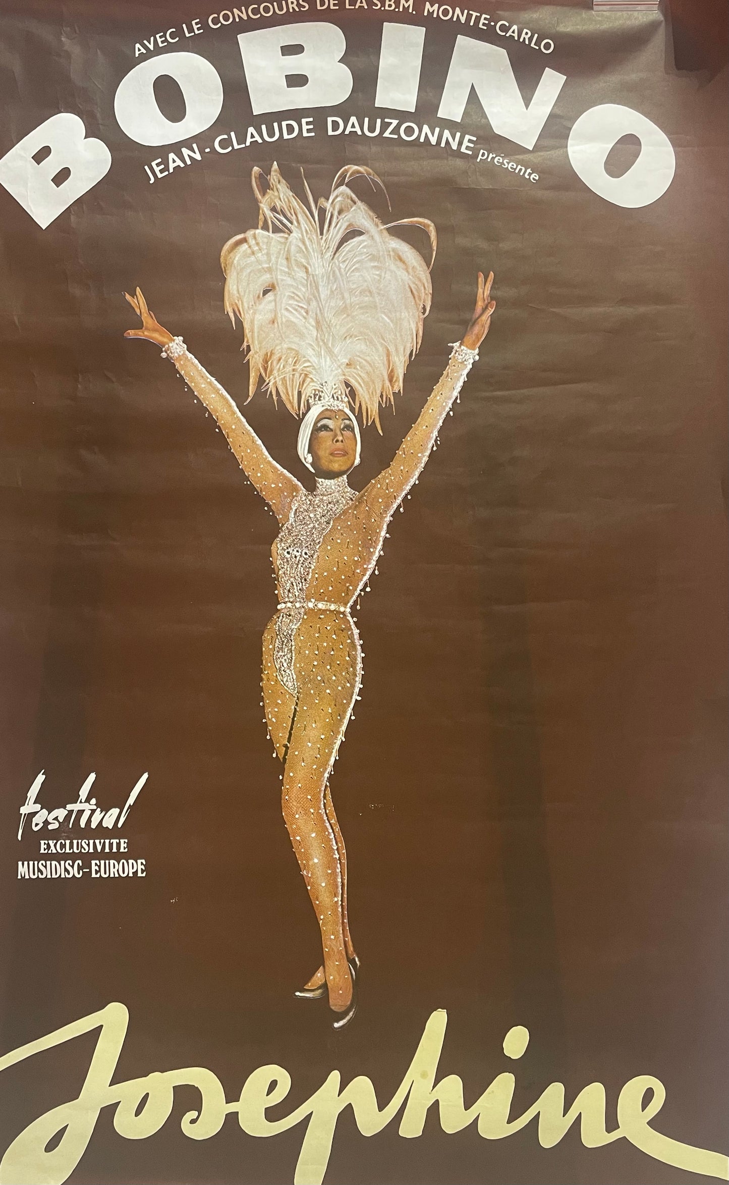 Original Josephine Baker Bobino Poster by Balavoine
