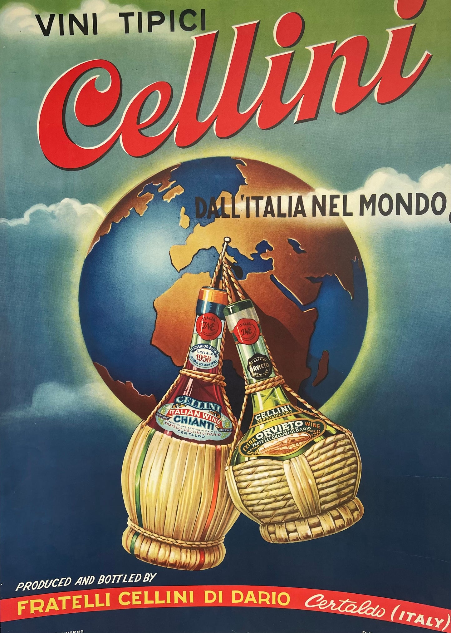Vini Tipici Cellini Wine Advertisement Poster