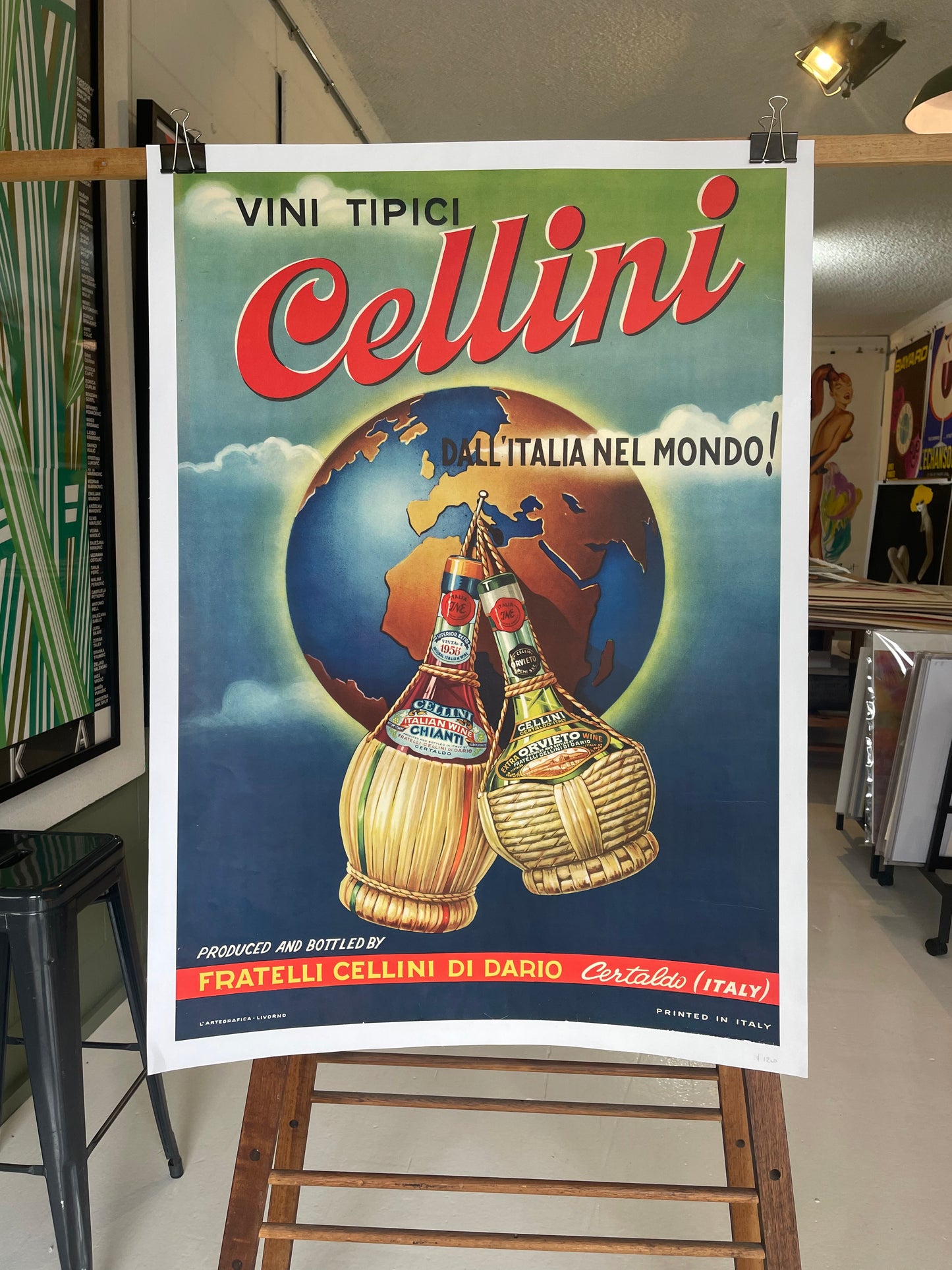 Vini Tipici Cellini Wine Advertisement Poster