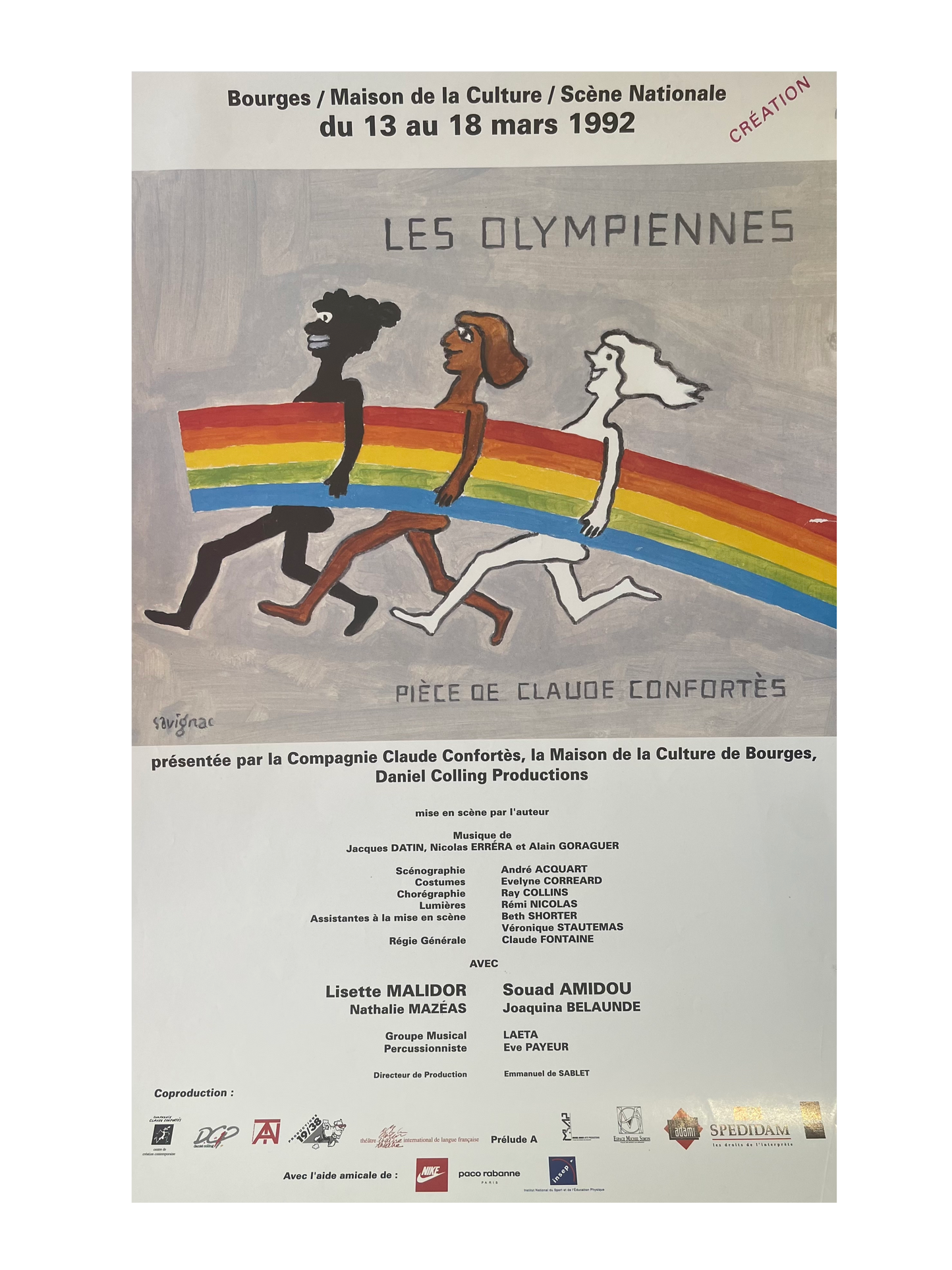 Les Olympiennes Exhibition Poster by Savignac