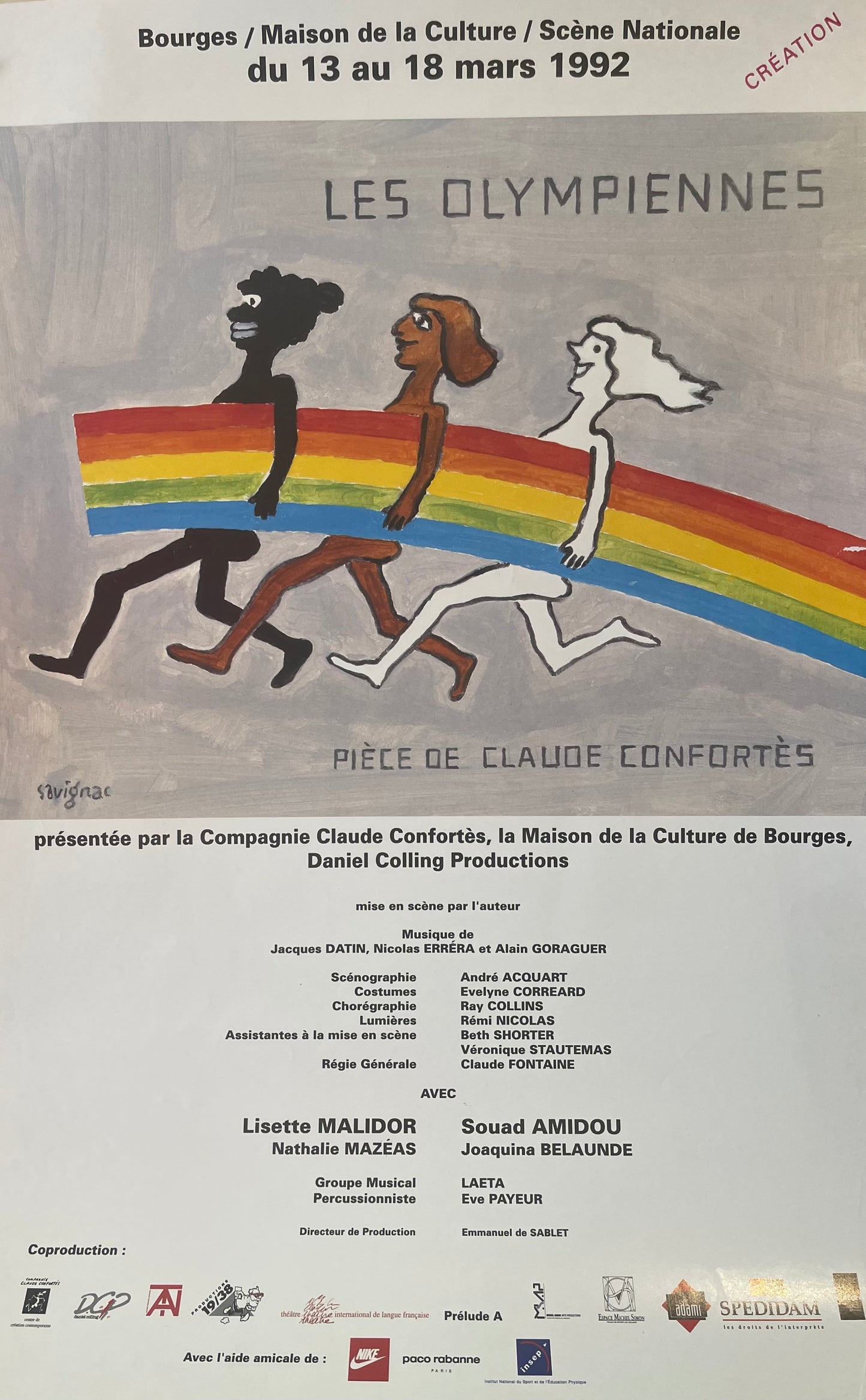 Les Olympiennes Exhibition Poster by Savignac