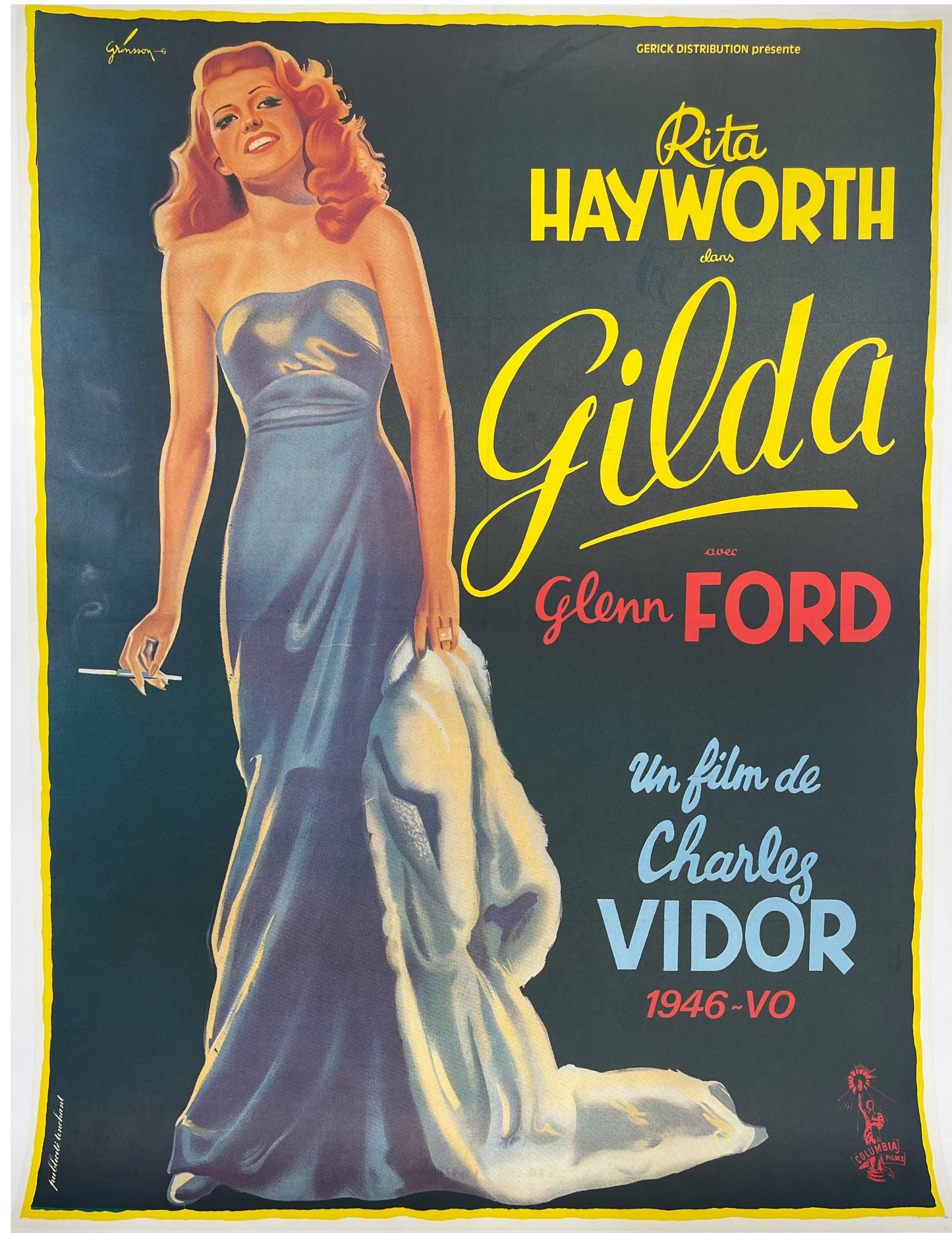 "Rita Hayworth in Gilda" Film Poster