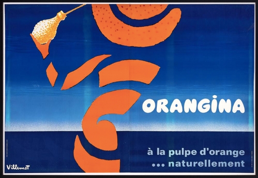 Orangina: A la Pulpe D'Orange...Naturellement by Villemot