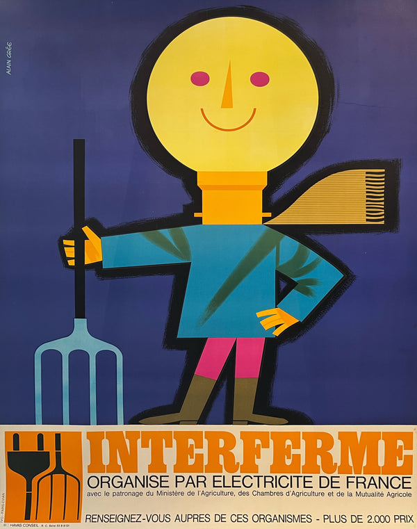 Alain Grée INTERFERME advertising poster for Électricité de France