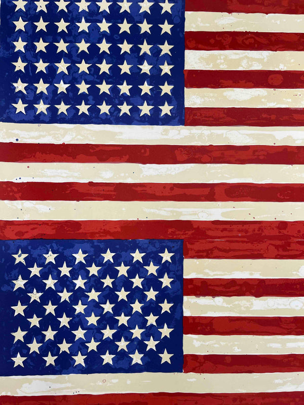 Jasper Johns American Flag Whitney Museum 1980 - Poster - Vintage
