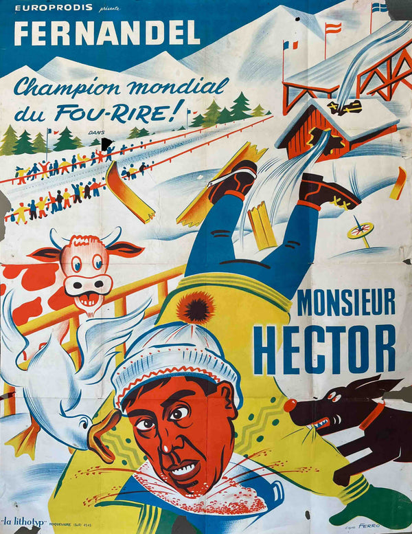 Monsieur Hector 映画 ヴィンテージ フェルナンデルポスター Fernandel Monsieur Hector - Original Vintage Film Poster - Vintage