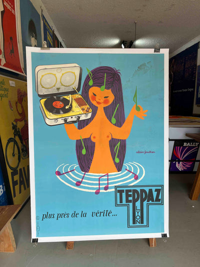 Teppaz Blue Record Girl by Alain Gauthier