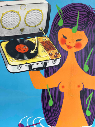 Teppaz Blue Record Girl by Alain Gauthier