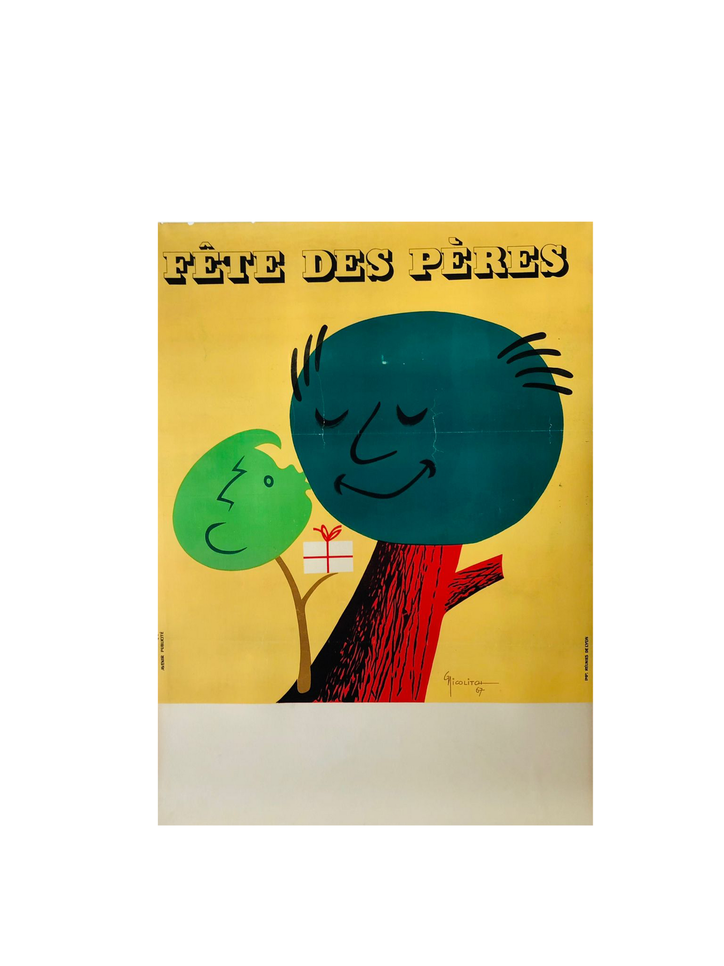 'Fete Des Peres' Father's Day Poster by G. Nicolitch