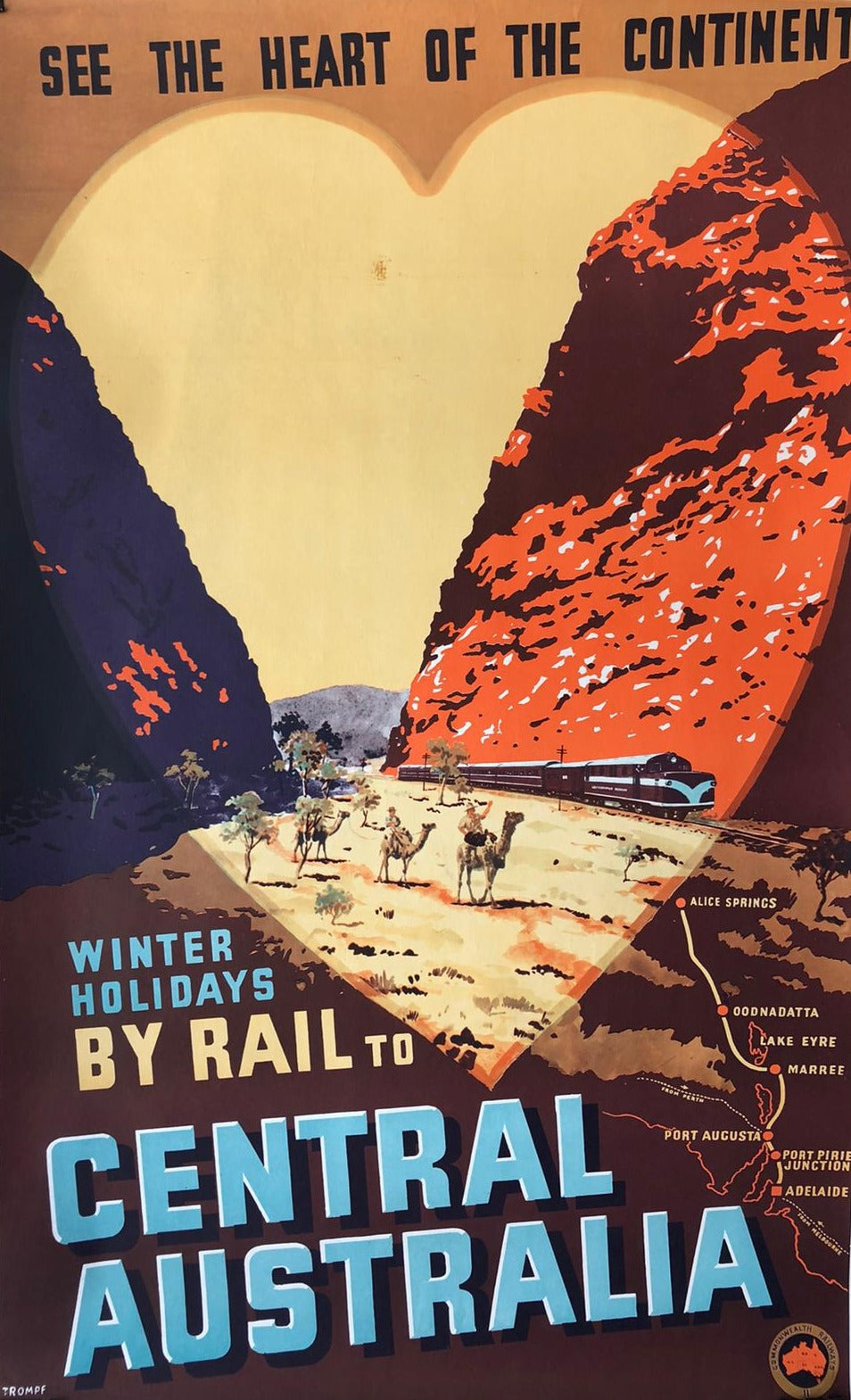 Winter Holidays By Rail To Central Australia by Percy Trompf