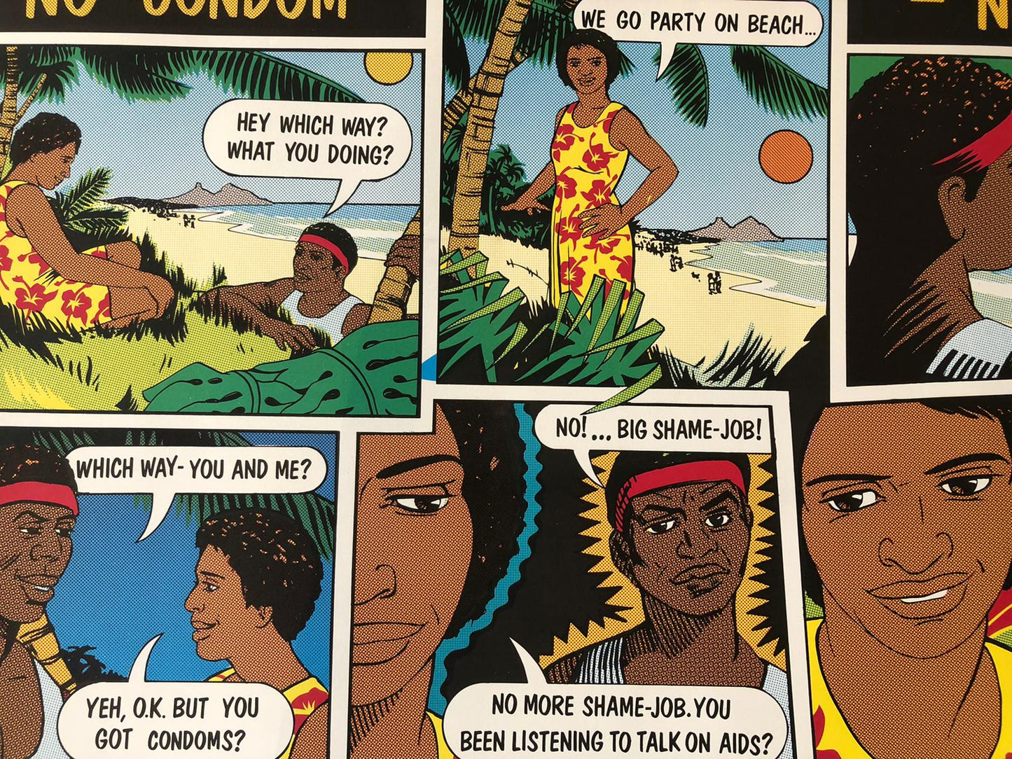 'No condom, no way' Campaign Poster by Stephen Lees
