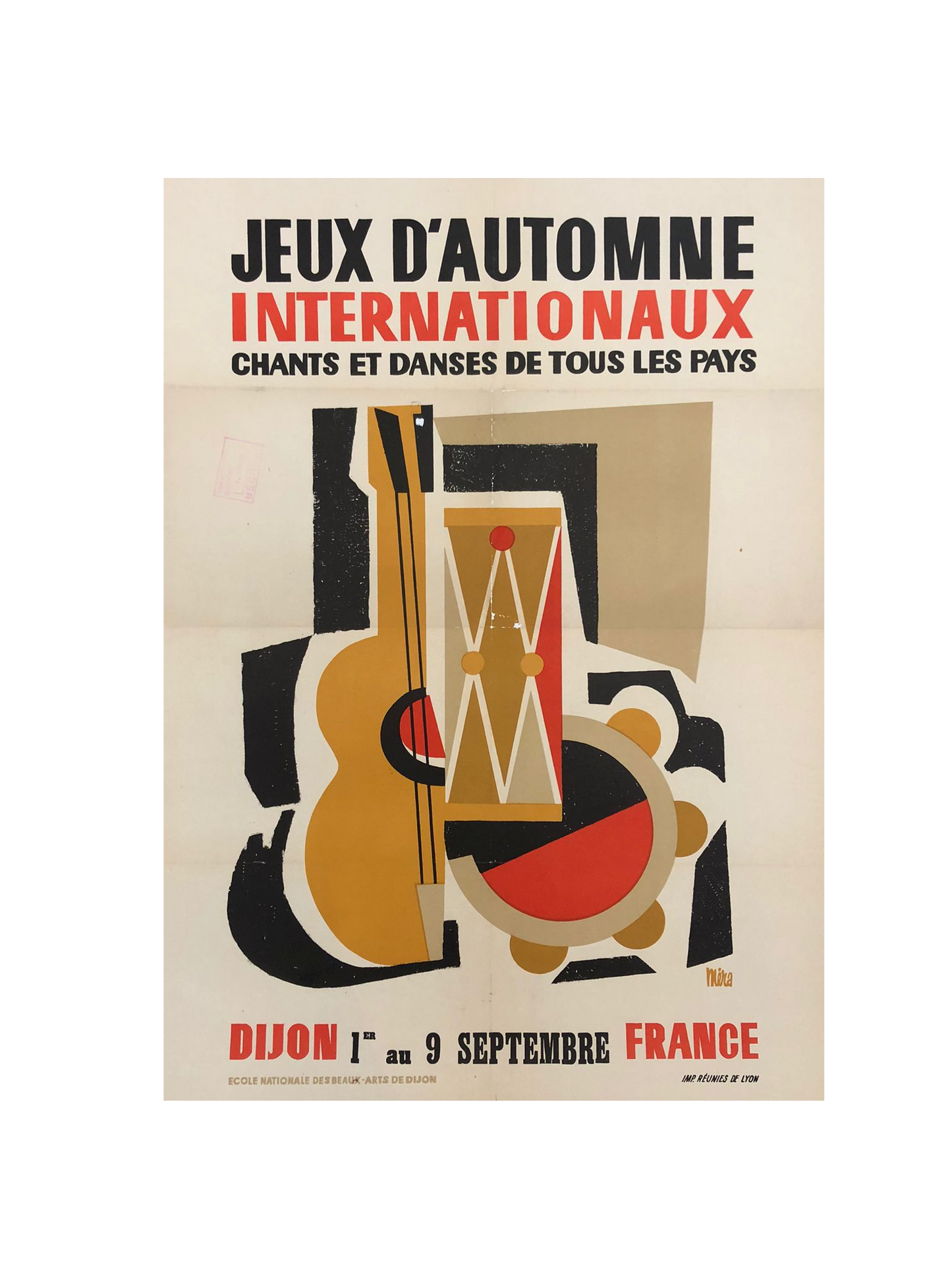 "International Fall Games - singing and dancing from all over the country" French Event Poster