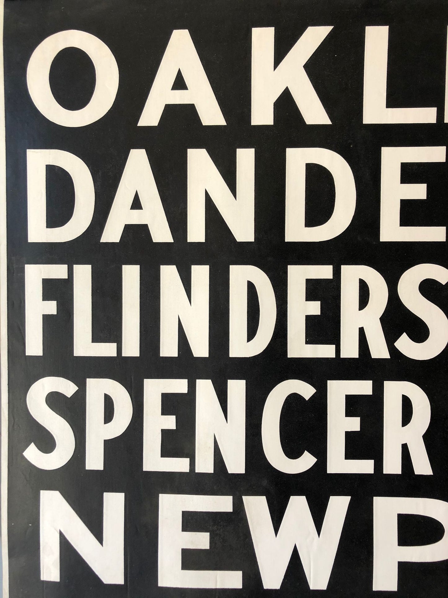 Oakleigh, Dandenong, Flinders st, Spencer st & Newport Station Sign