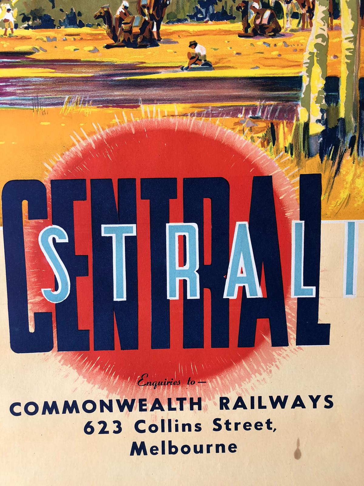 "Winter in Central Australia" Railway Advertisement by James Northfield
