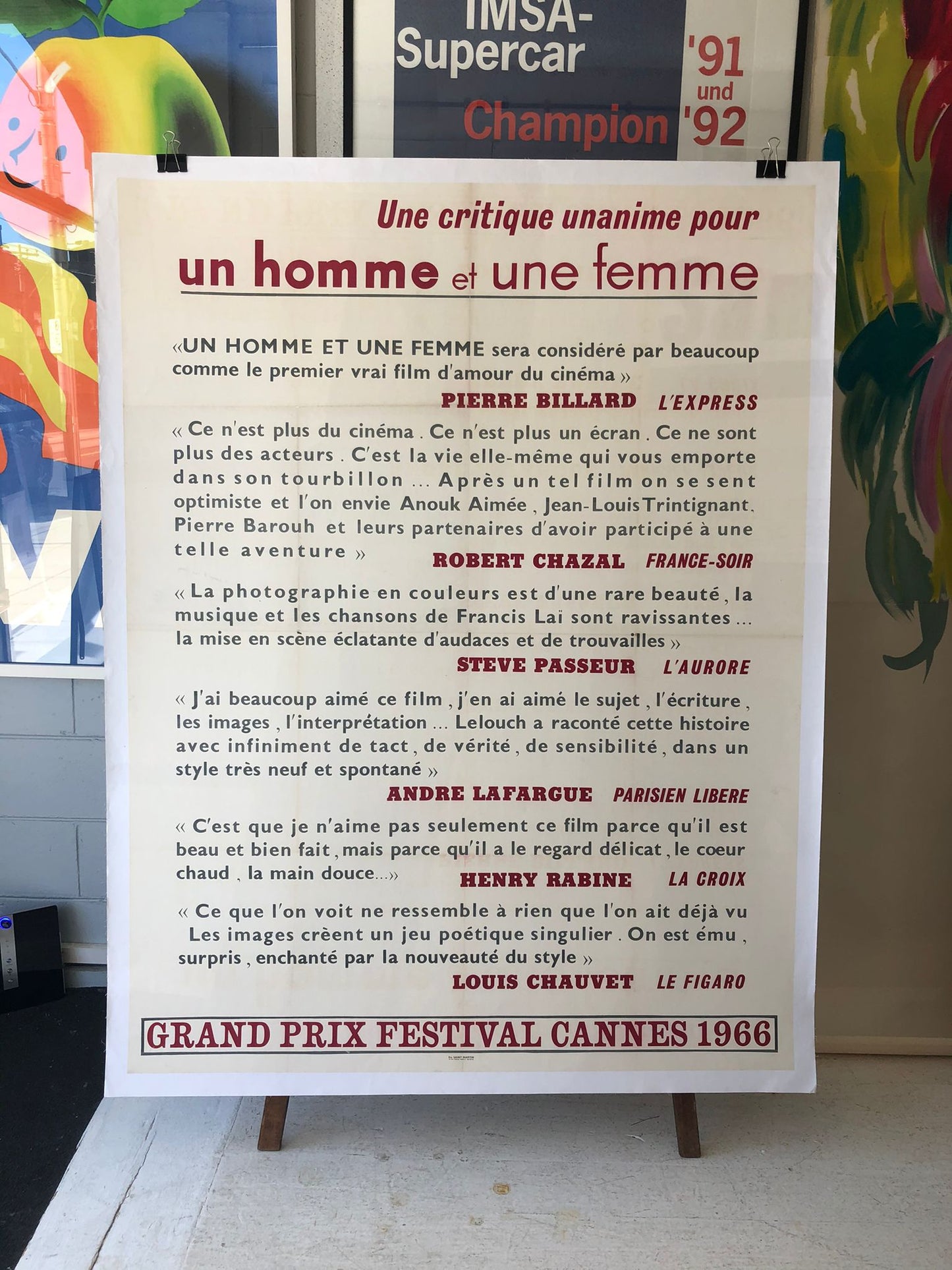 Un Homme et Une Femme Original Film Poster