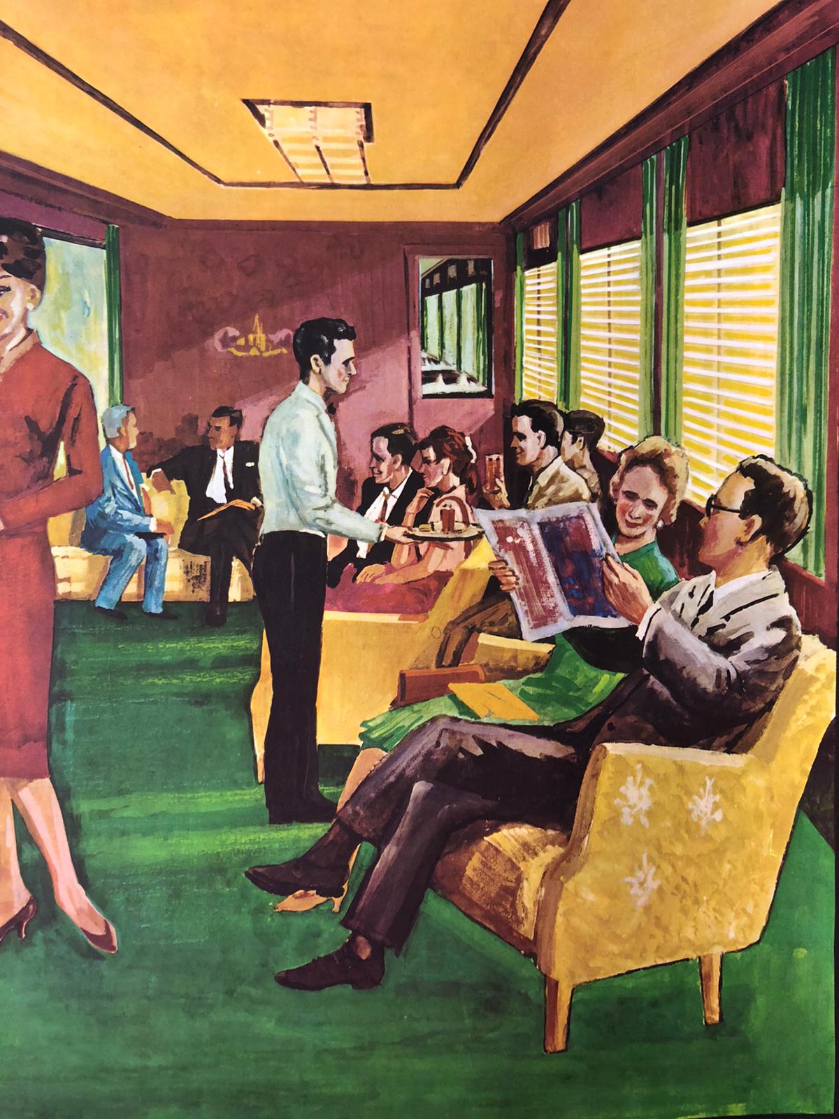 "Across Australia In Air-Conditioned Comfort" Railway Advertisement by Trompf & Ebeli