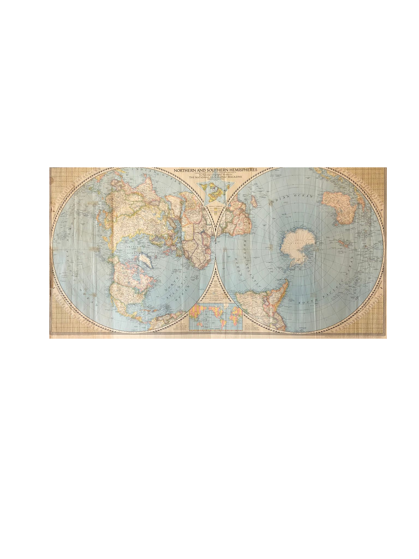Original Northern and Southern Hemispheres Map
