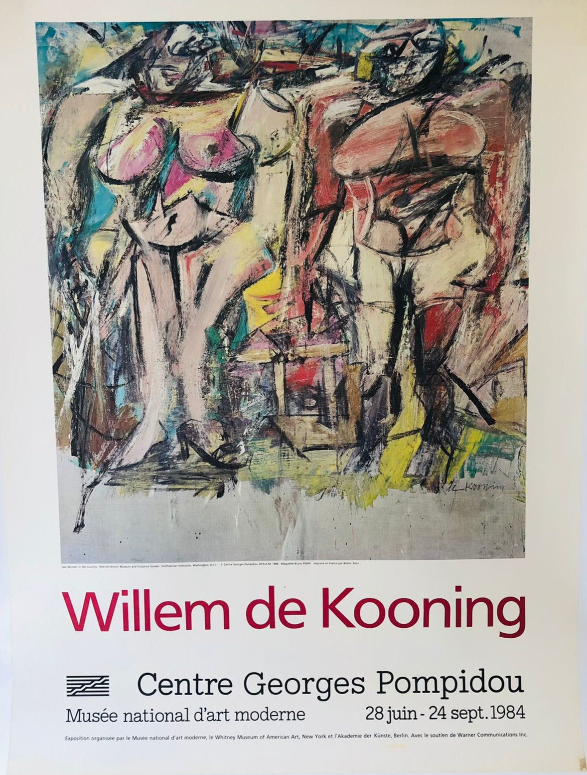 Willem de Kooning Pompidou Exhibition Poster
