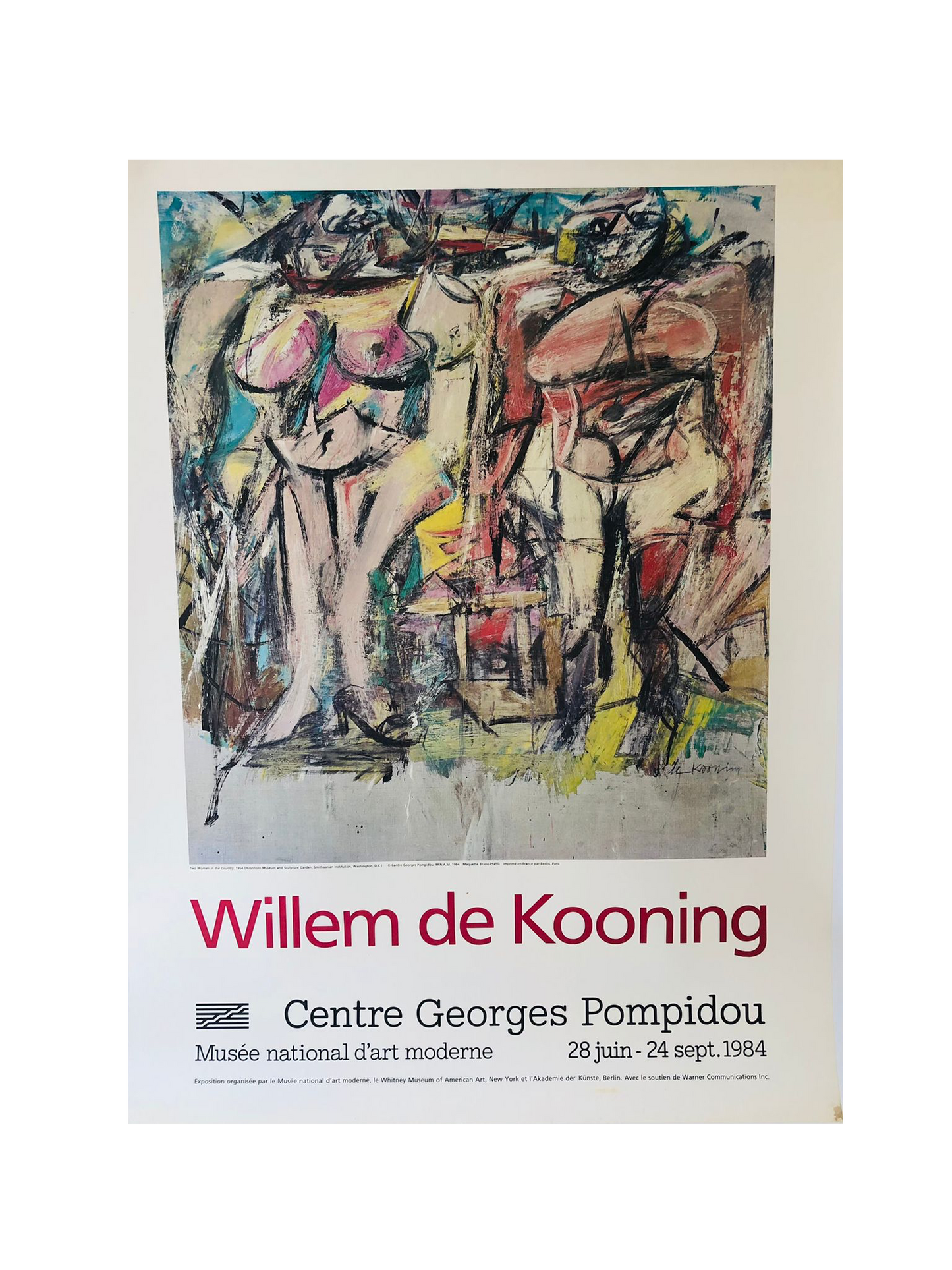 Willem de Kooning Pompidou Exhibition Poster
