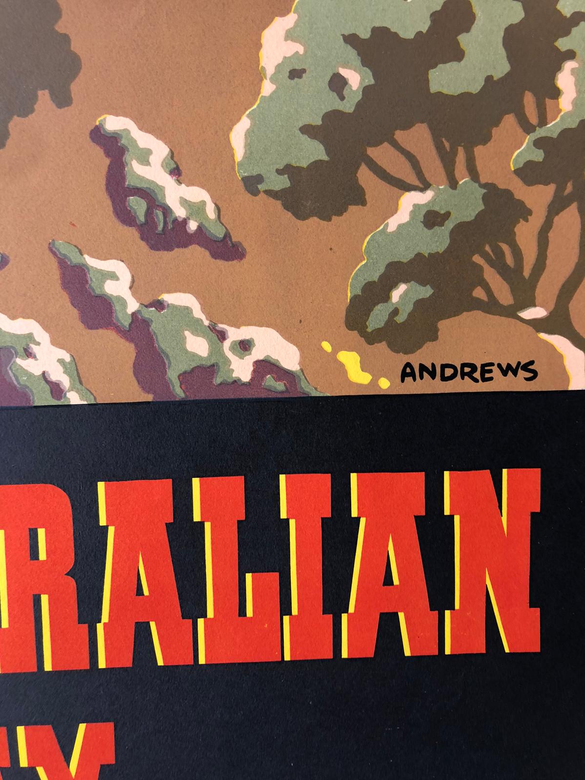 "There and Back by Trans-Australian Railway" Advertisement by Andrews