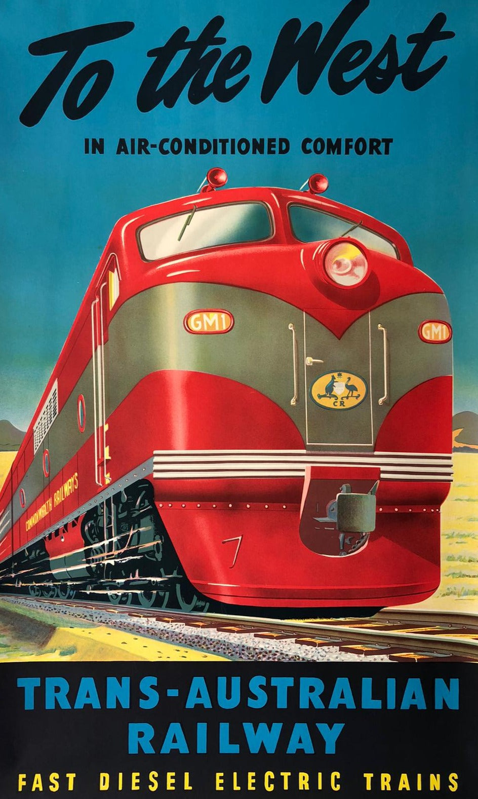 "To the West" Australian Railway Advertisement