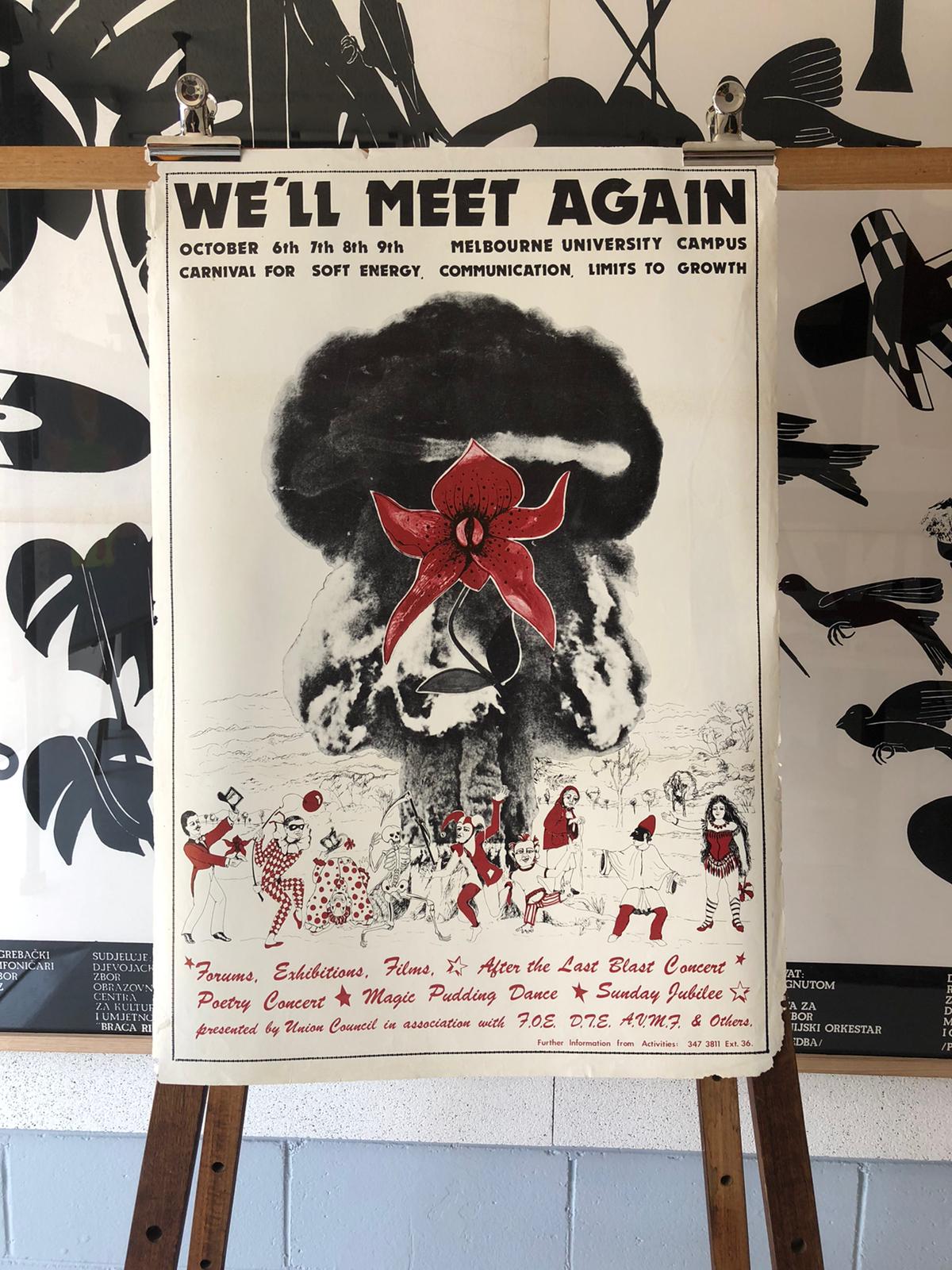 'We'll Meet Again' Melbourne University Original Lithograph
