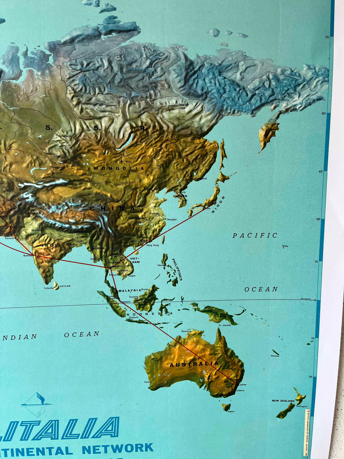Alitalia Intercontinental Network Map