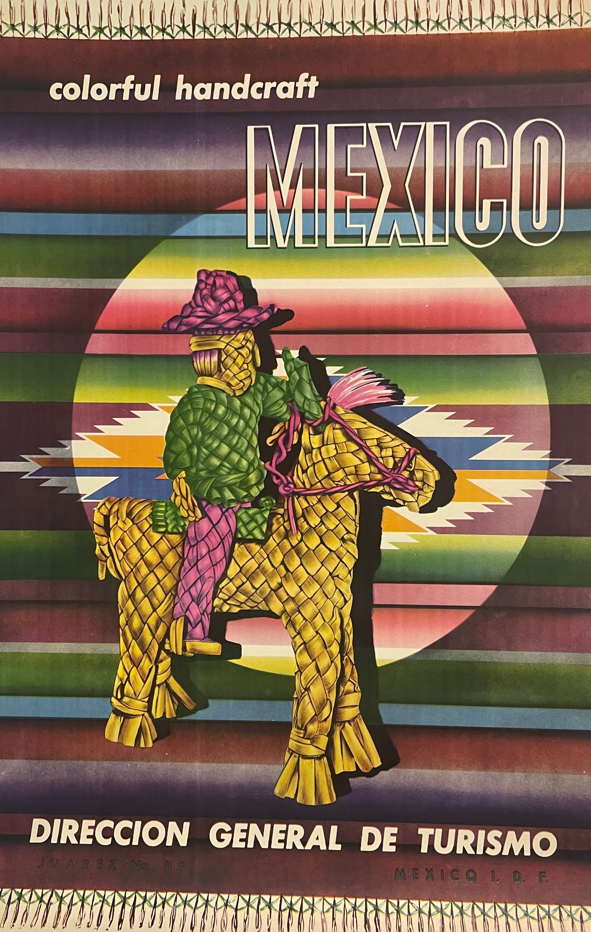 Colorful Handcraft Mexico Vintage Poster