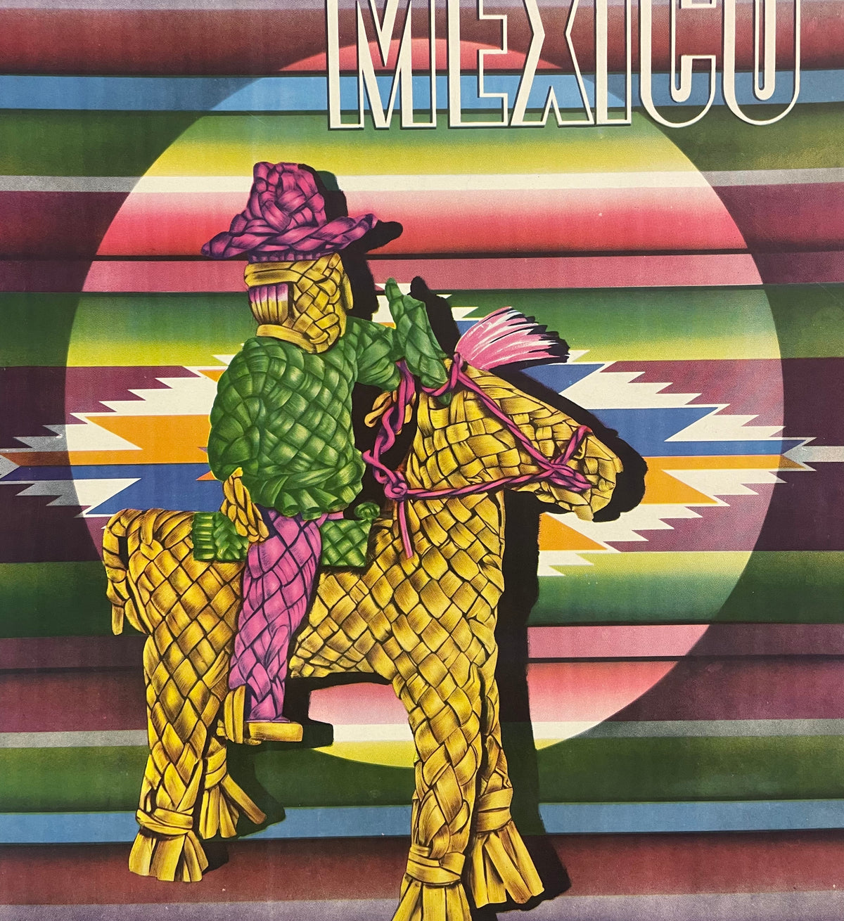 Colorful Handcraft Mexico Vintage Poster