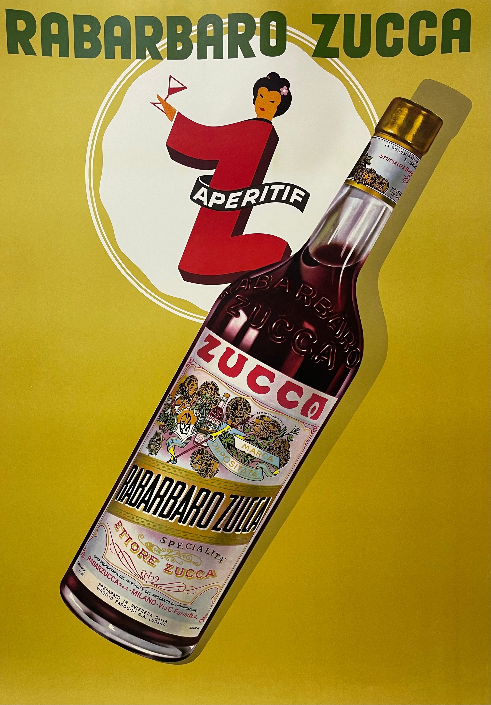 Rabarbaro Zucca Vintage Poster