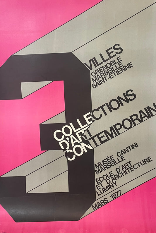 3 Collections D'art Contemporain Vintage Poster