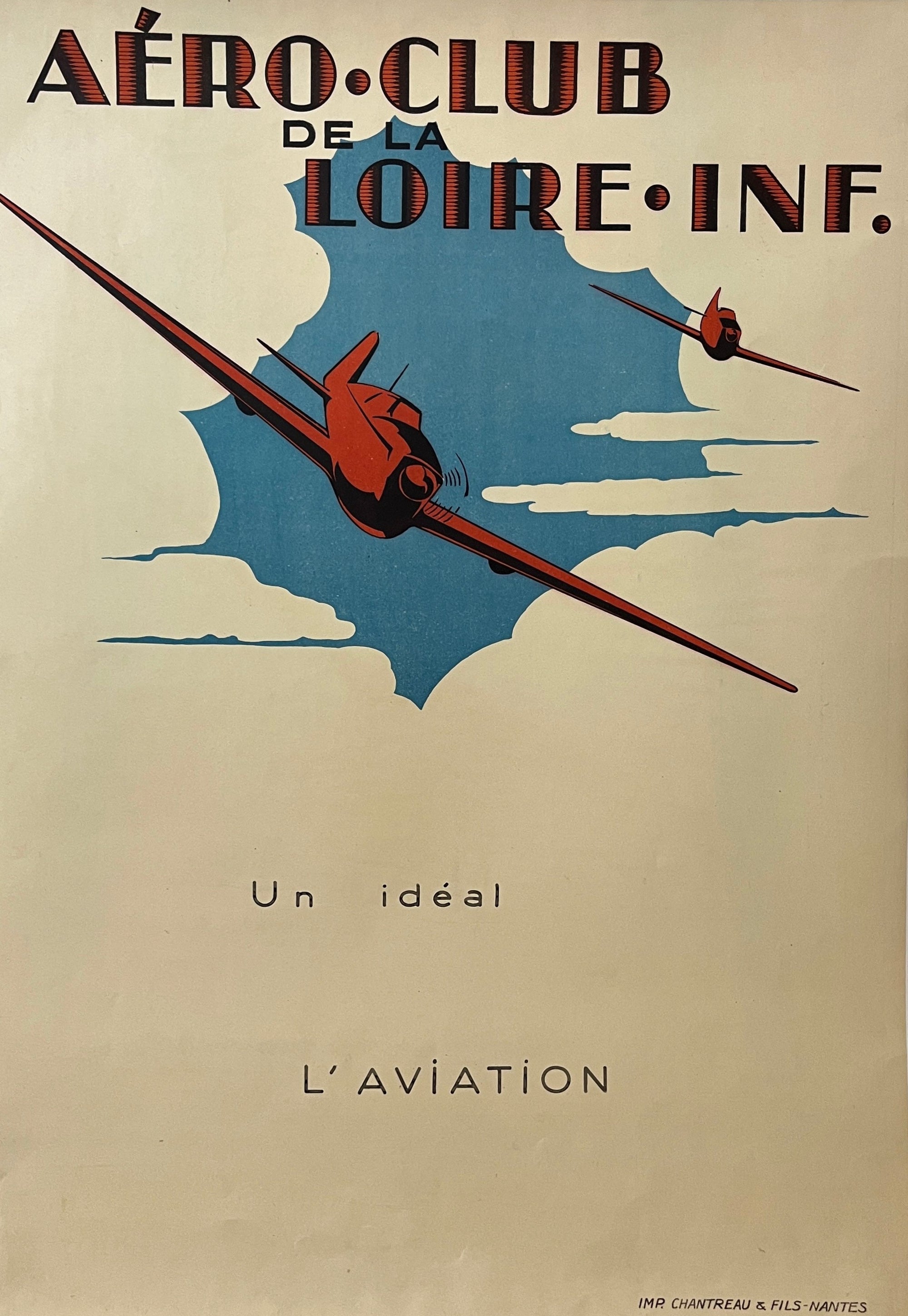 Aero Club Loire Inf Vintage Poster
