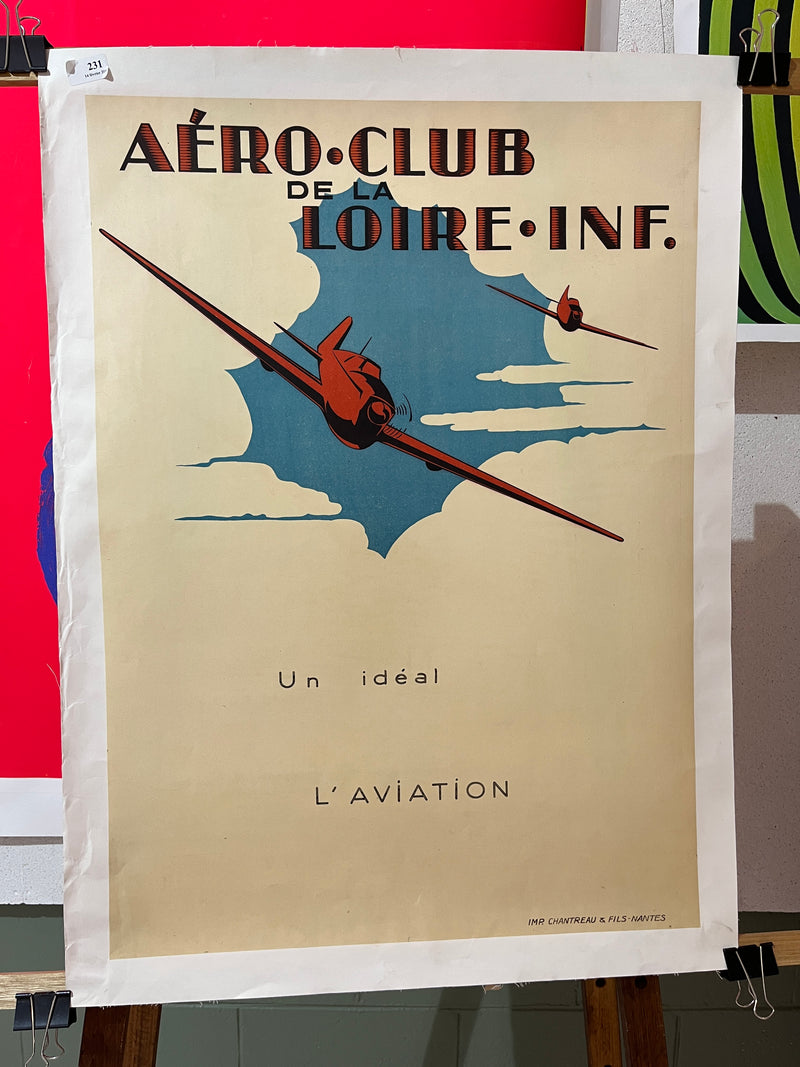 Aero Club Loire Inf Vintage Poster