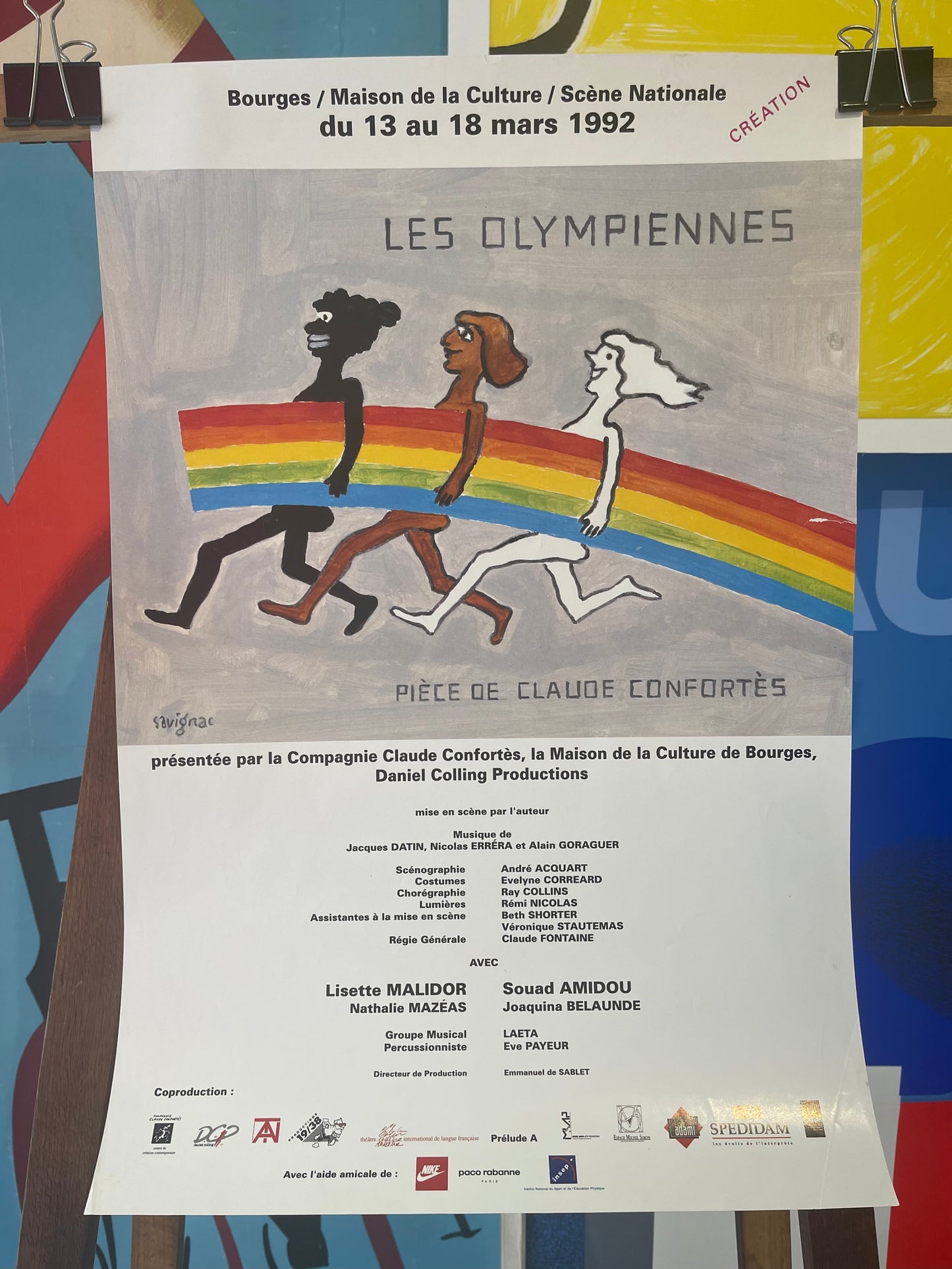Les Olympiennes Exhibition Poster by Savignac