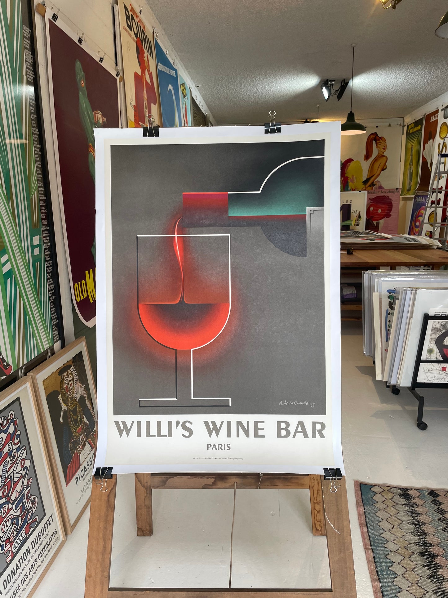 Willi's Wine Bar Paris by A.M. Cassandre Vintage Posters
