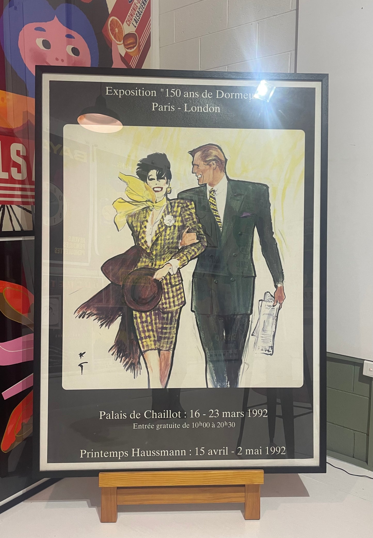 Exposition "150 ans de Dormeuil" Vintage Poster Framed