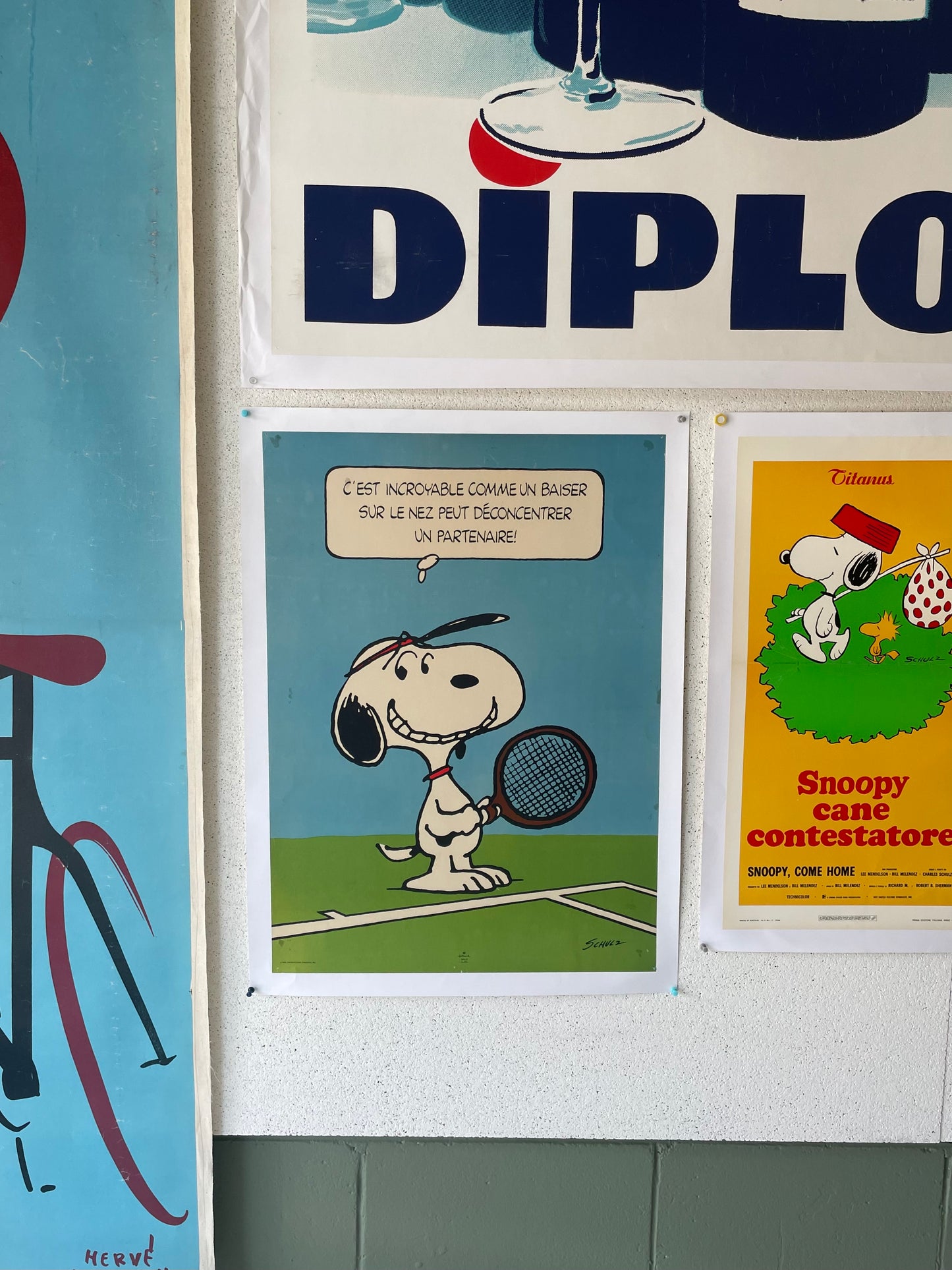 Snoopy Tennis Poster by Schulz