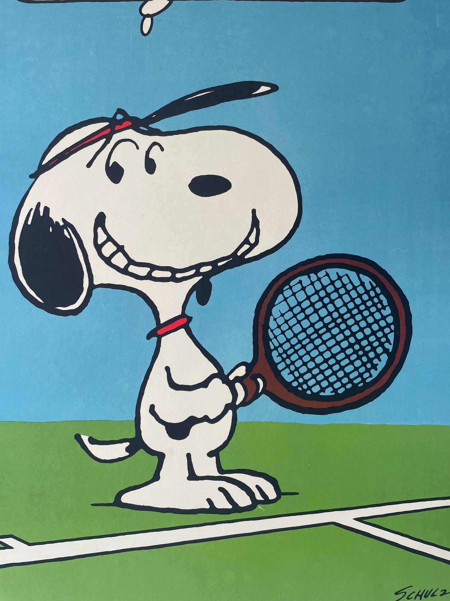 Snoopy Tennis Poster by Schulz