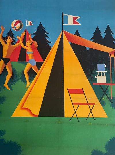 Camping Vintage Poster