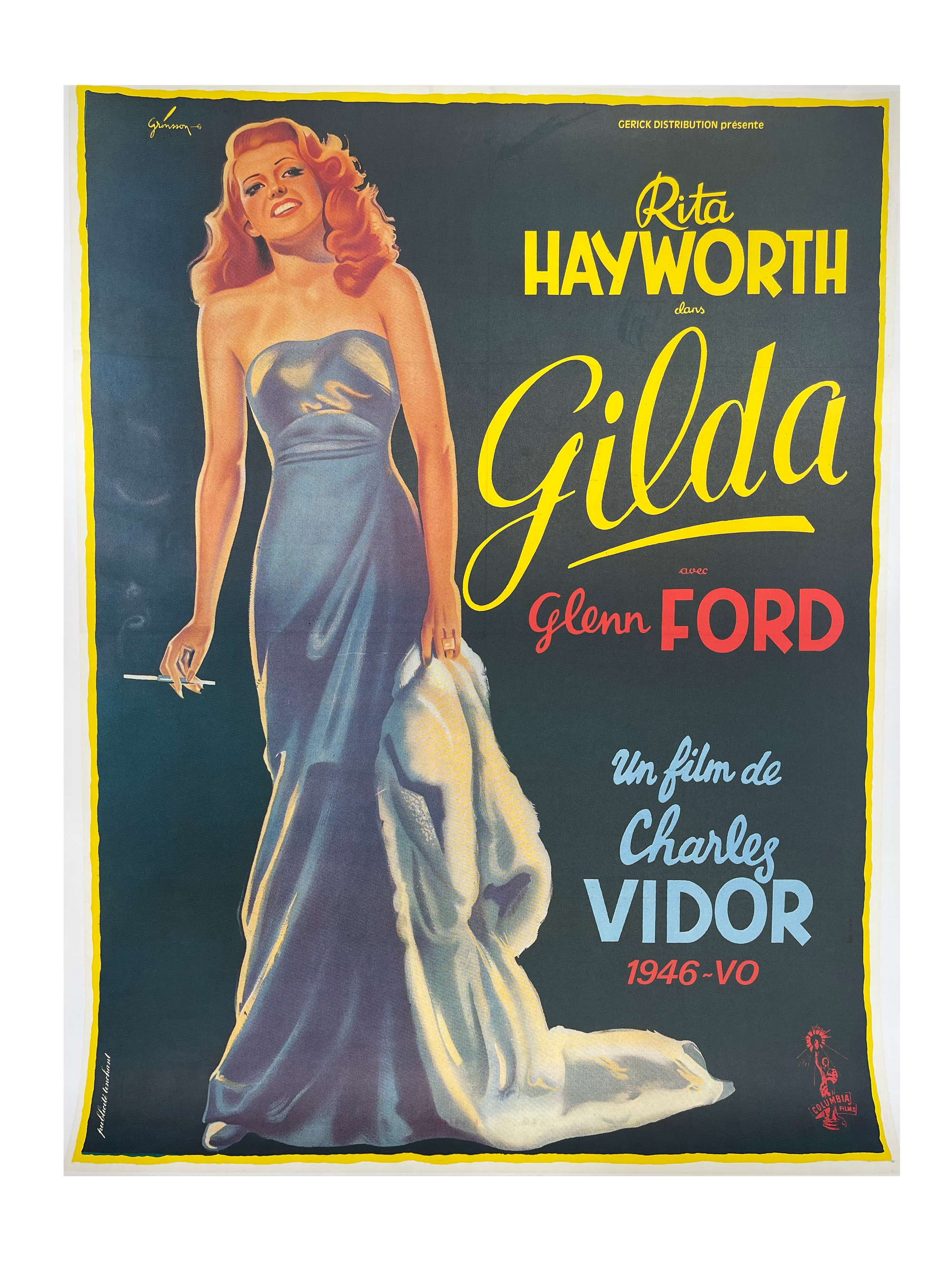 "Rita Hayworth in Gilda" Film Poster