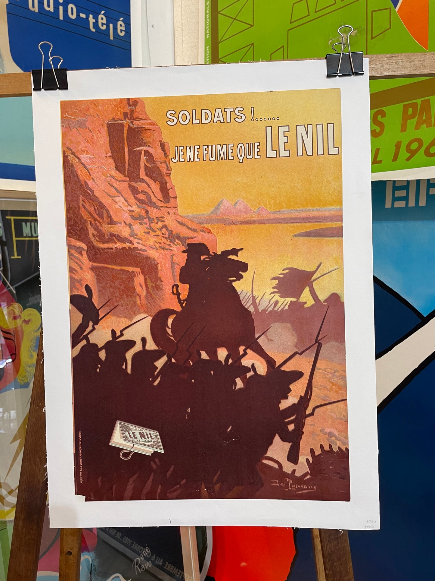 Soldats Le Nil Vintage Poster