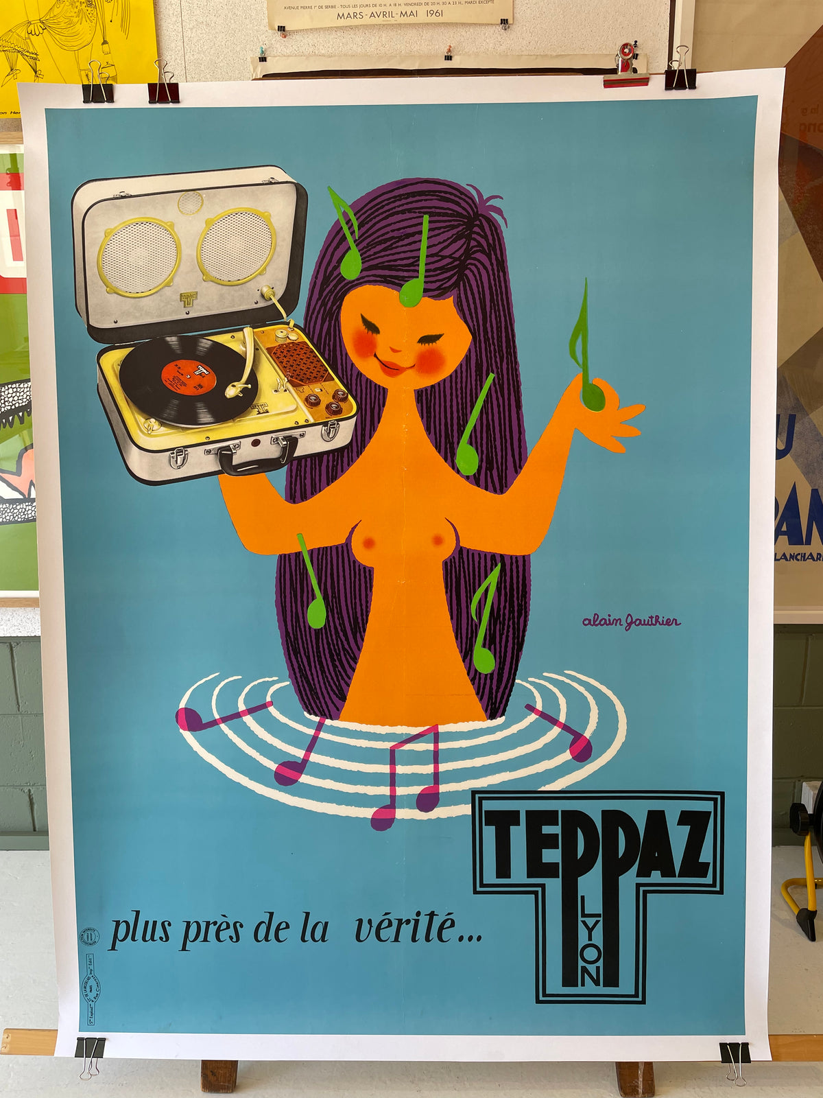 Teppaz Blue Record Girl by Gauthier