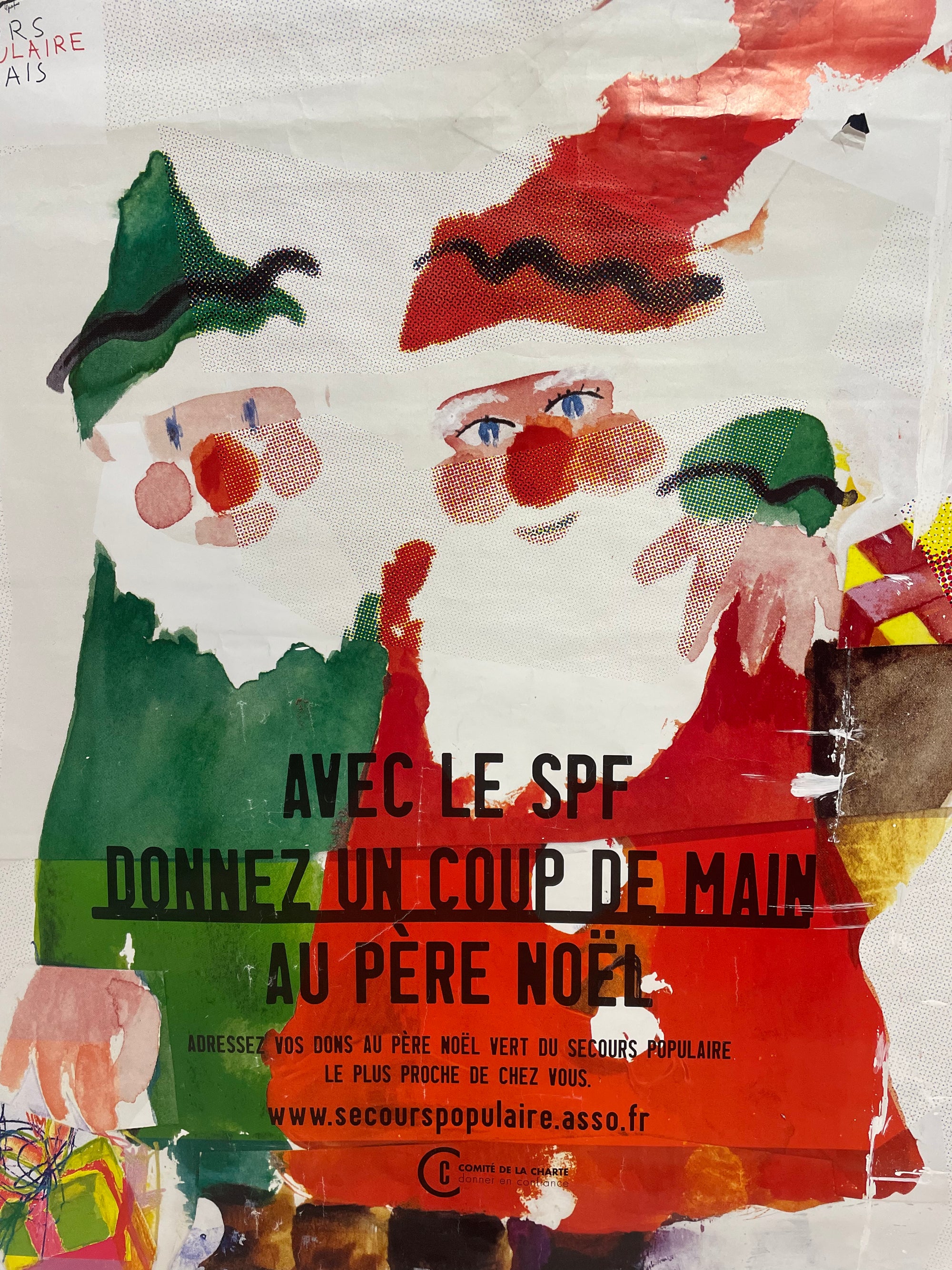 Donnez Un Coup de Main Santa Clausminx Vintage Poster
