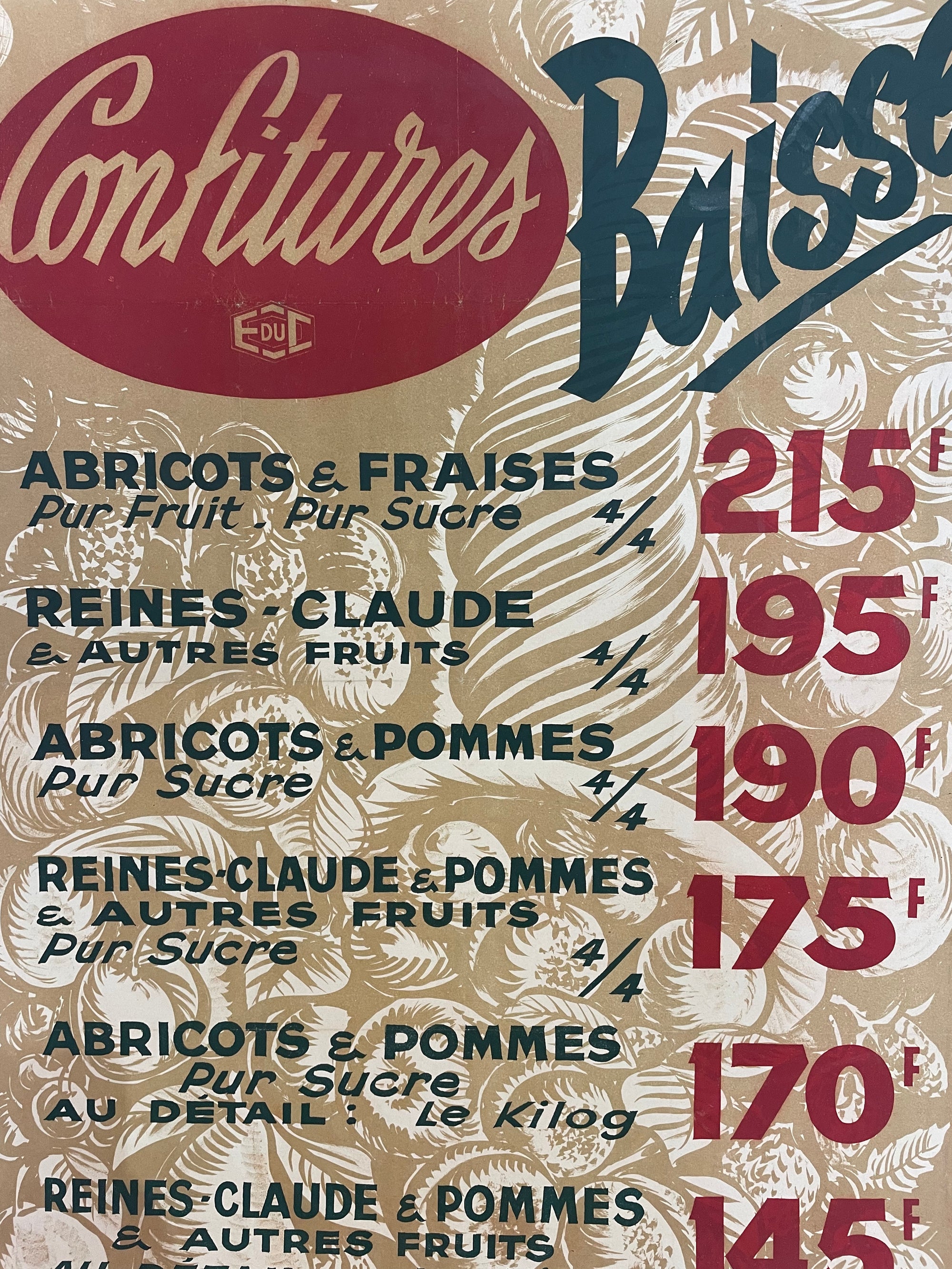 Confitures Baisse Vintage Poster by Bussac