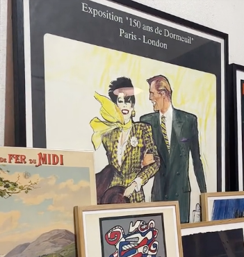 Exposition "150 ans de Dormeuil" Vintage Poster Framed
