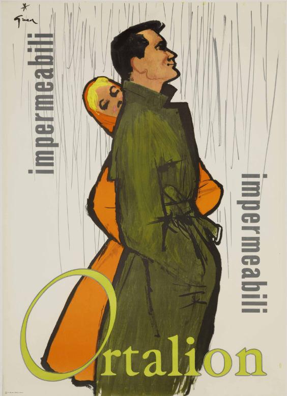 Impermeabili Ortalion by René Gruau (Grande)