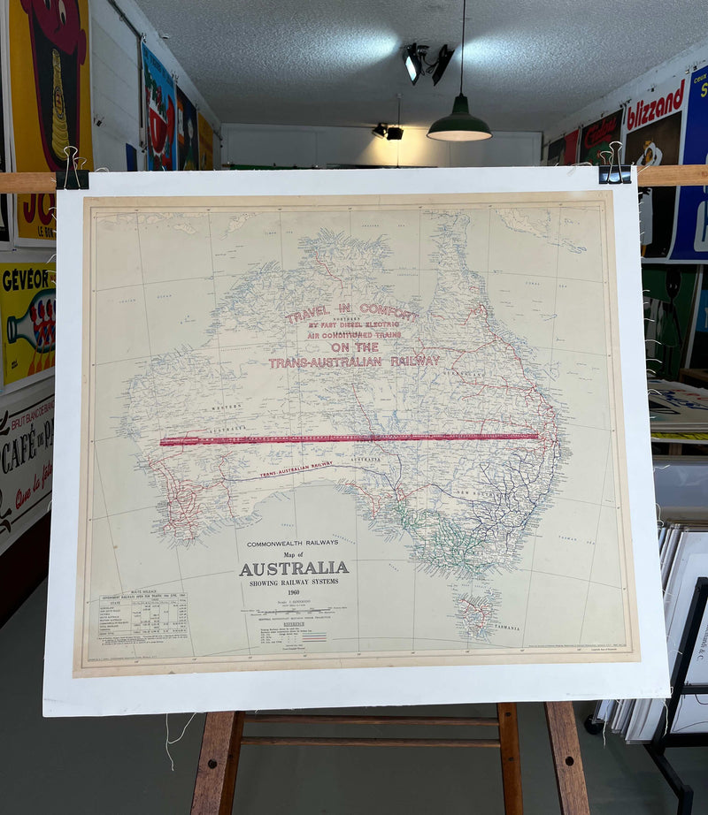 Trans-Australian Railway Map