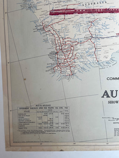Trans-Australian Railway Map