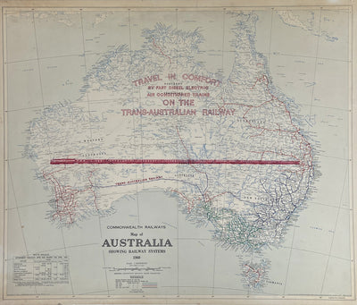 Trans-Australian Railway Map