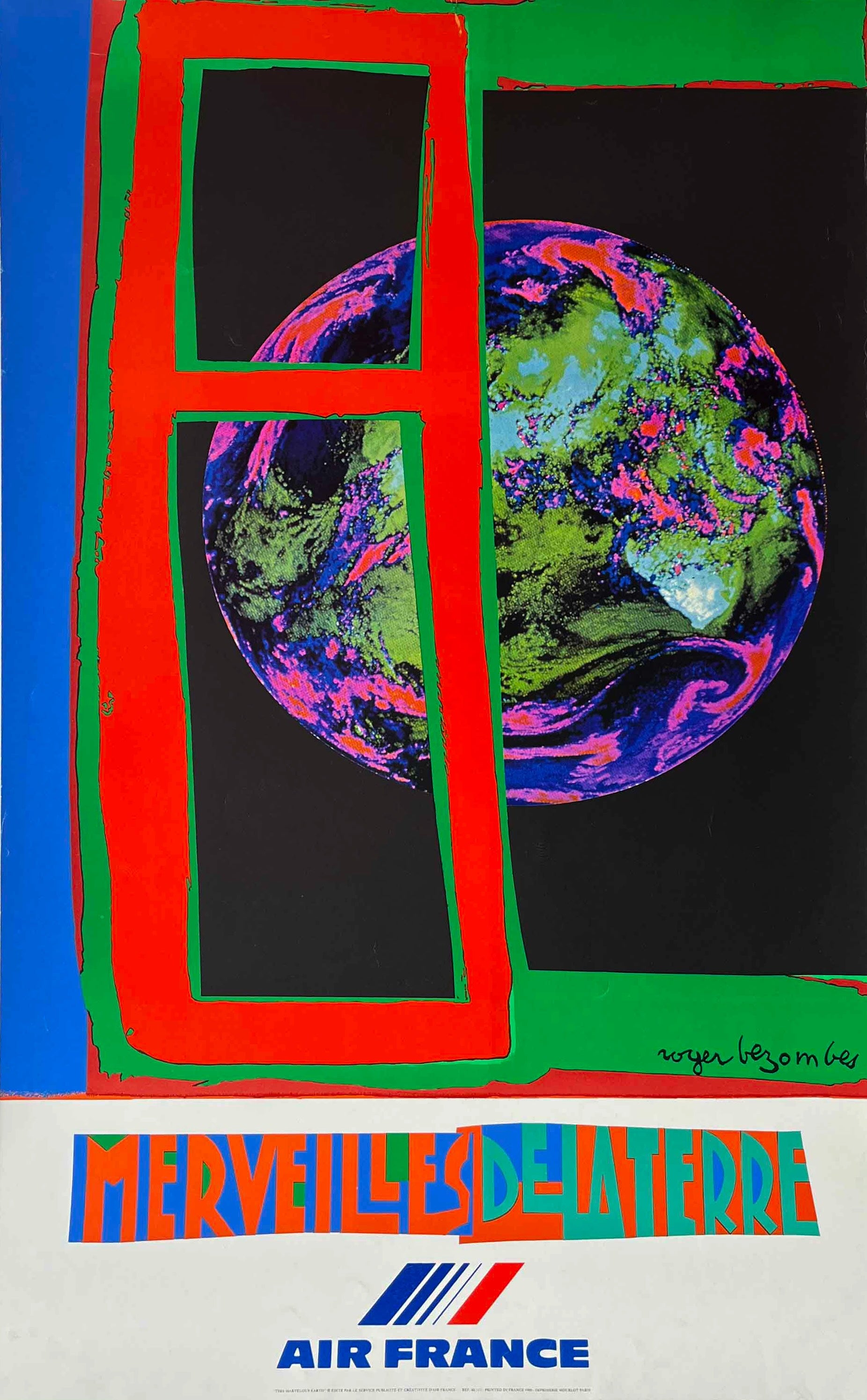 Air France: Merveilles de la Terre by Roger Bezombes - Vintage Posters